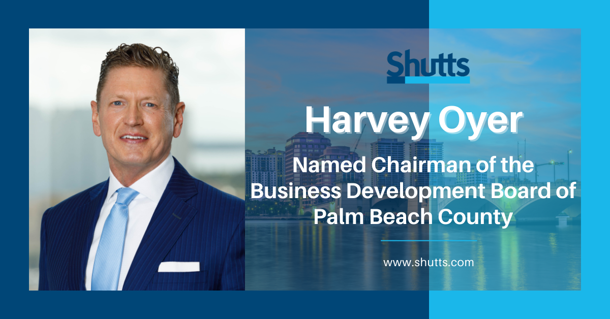 Harvey Oyer Named Chairman of the Business Development Board of Palm